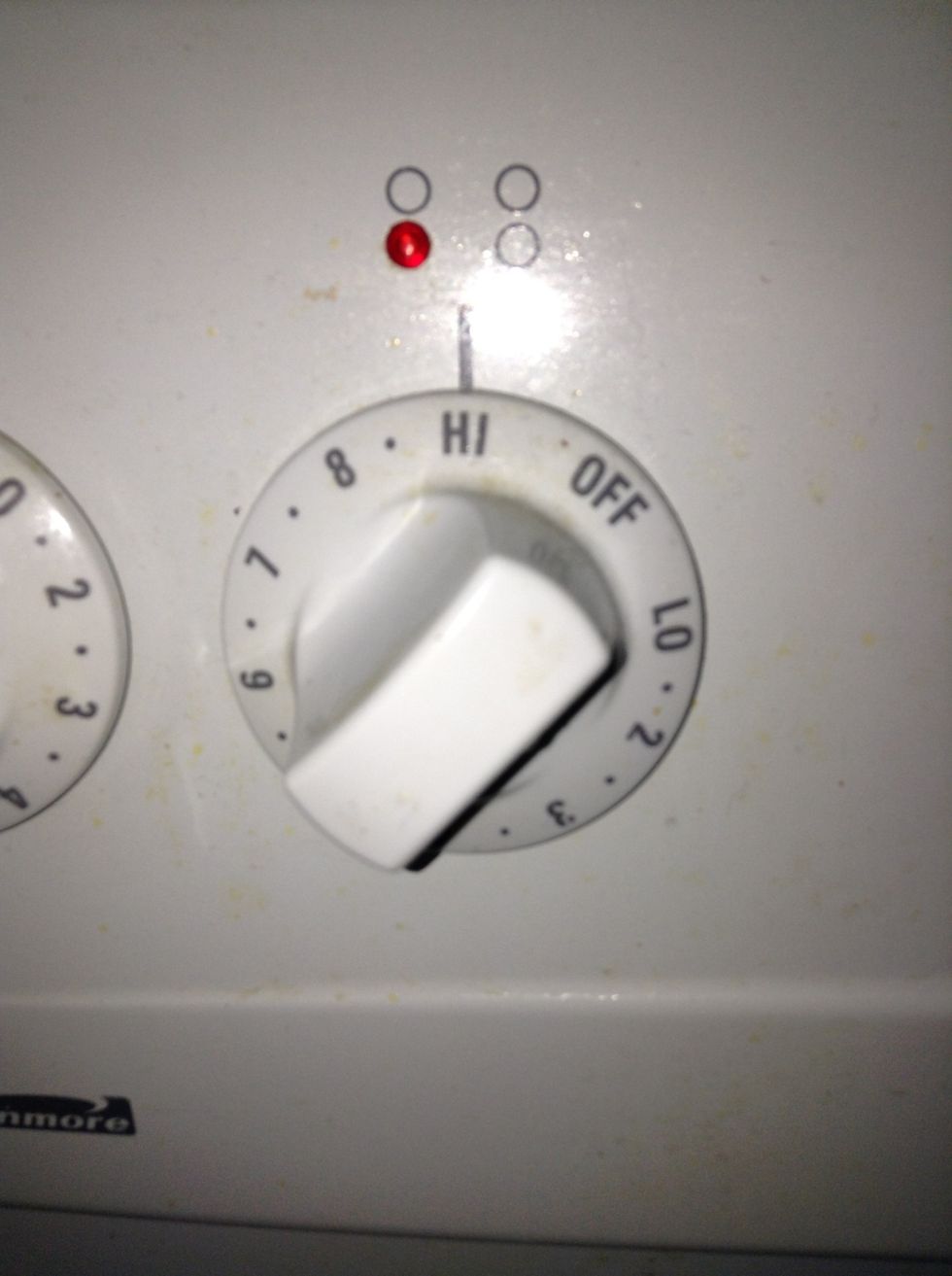 Put pot on stove on high until boiling