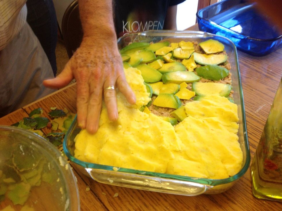 Put potato on the avocado