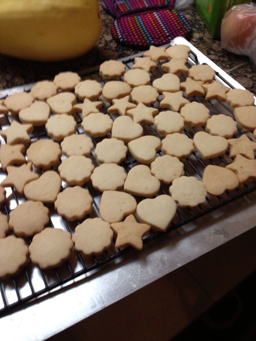 Put rack over cookie sheet so you don't make a meas