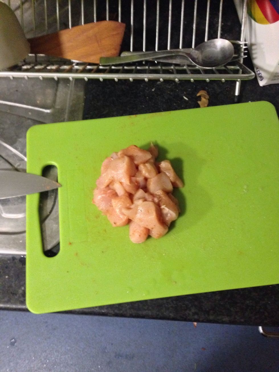 Put salt, pepper and a bit of soya on top