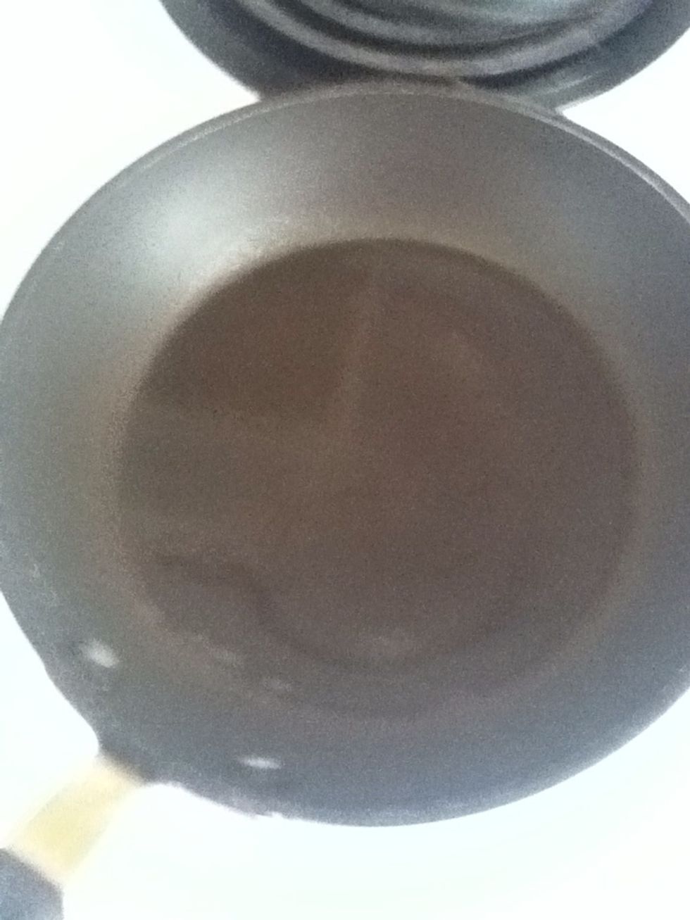 Put some canola oil in a fry pan. (Medium heat)