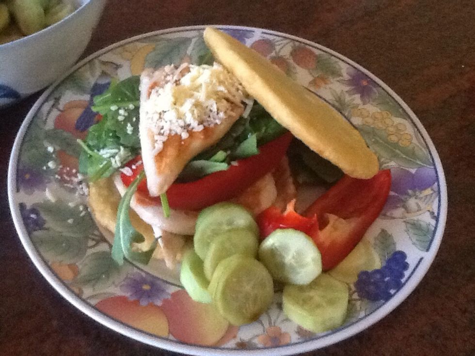 Put some chopped cucumber on the side of the plate for a side snack