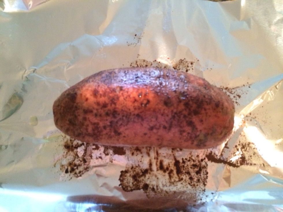 Put some cinnamon on it and rub it all over