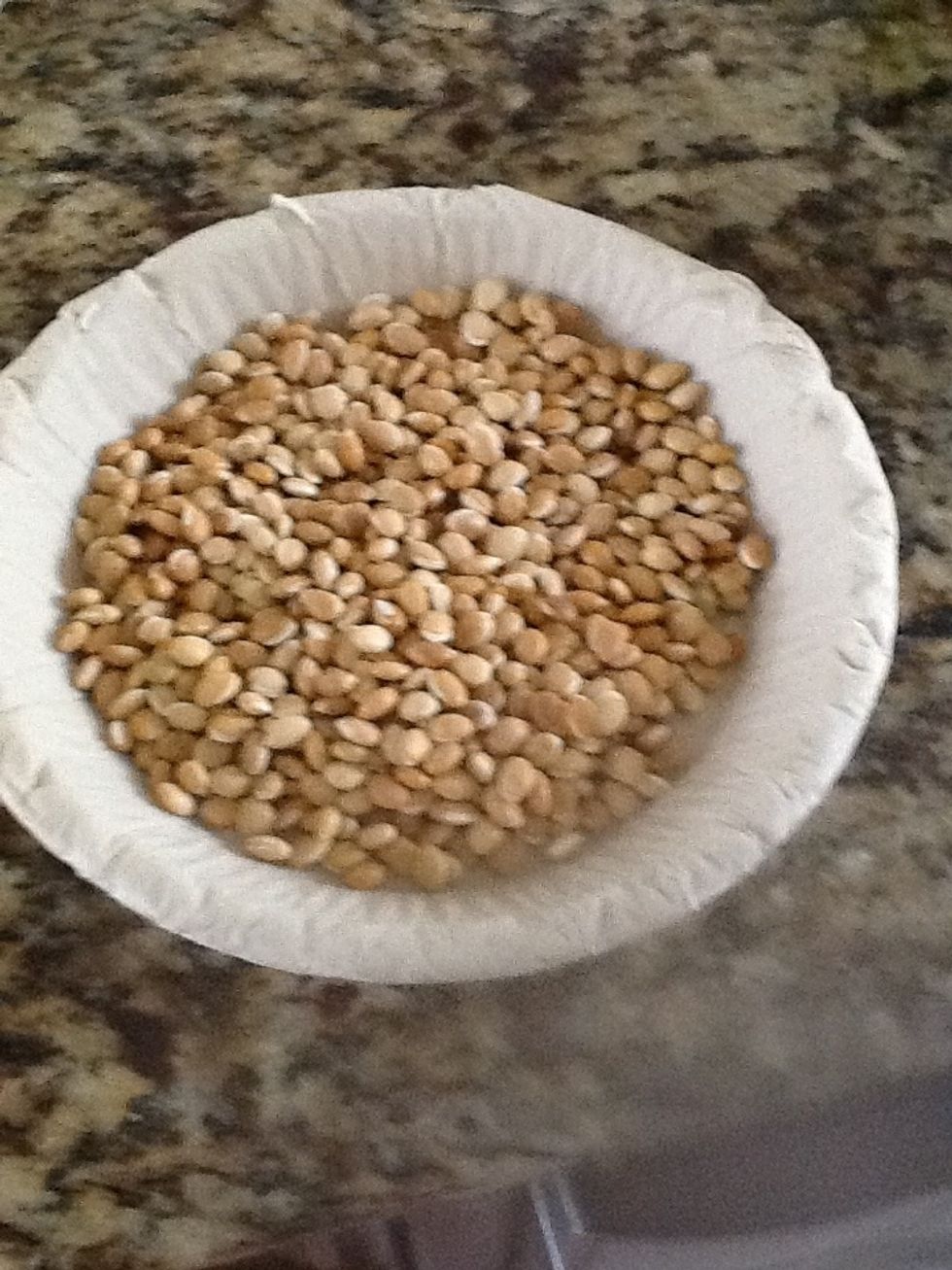 Put some dry beans into the pie crust (this is so center doesn't rise )