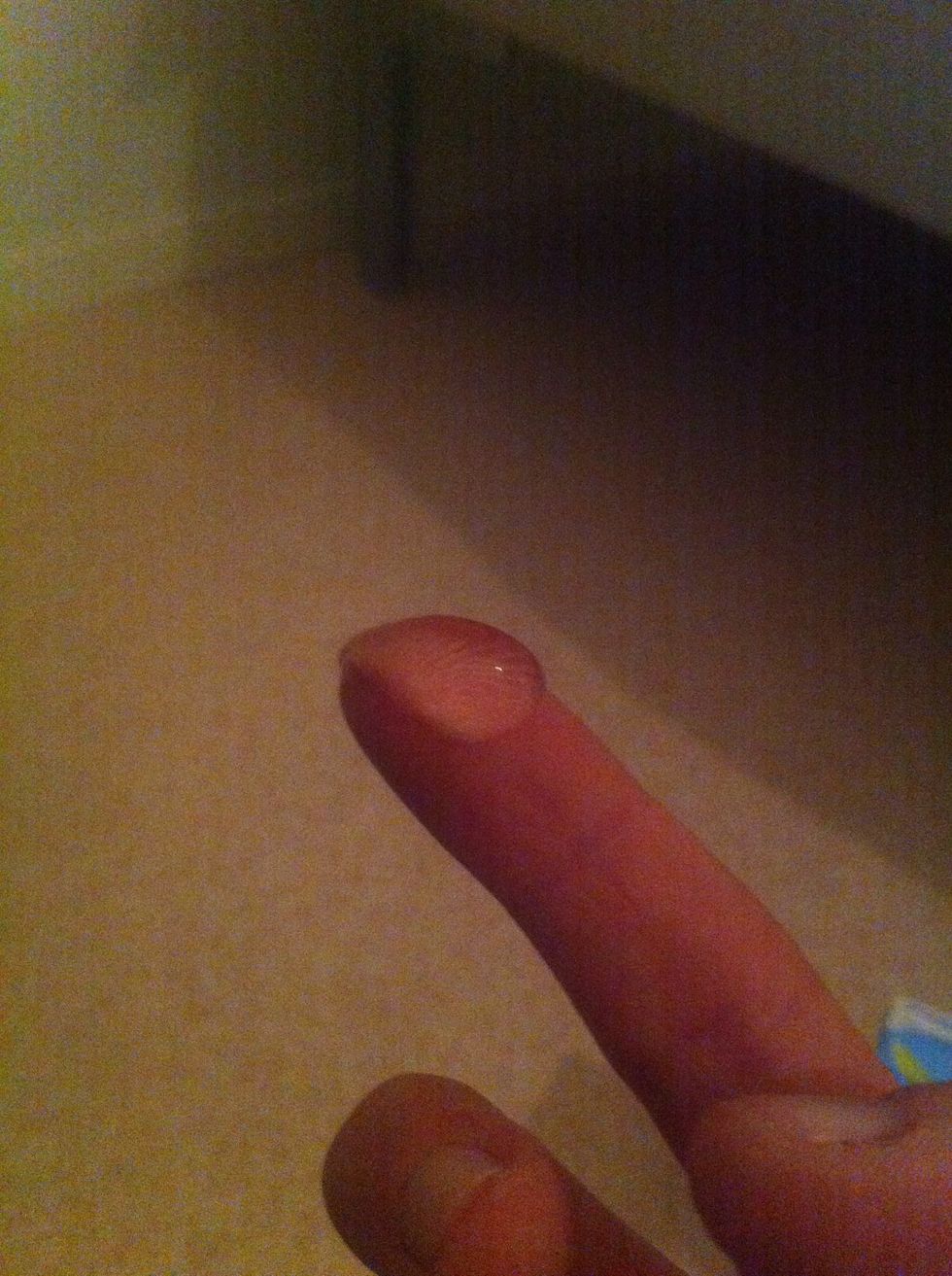 Put some gel on your finger and applicate it carefully to your eyebrows.