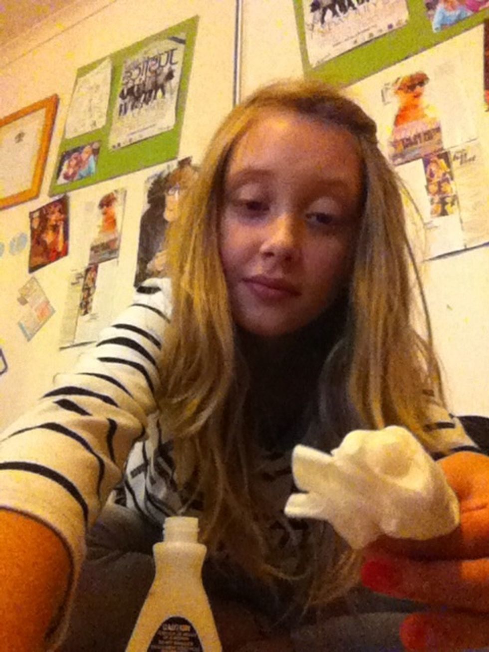 Put some nail polish remover on a tissue