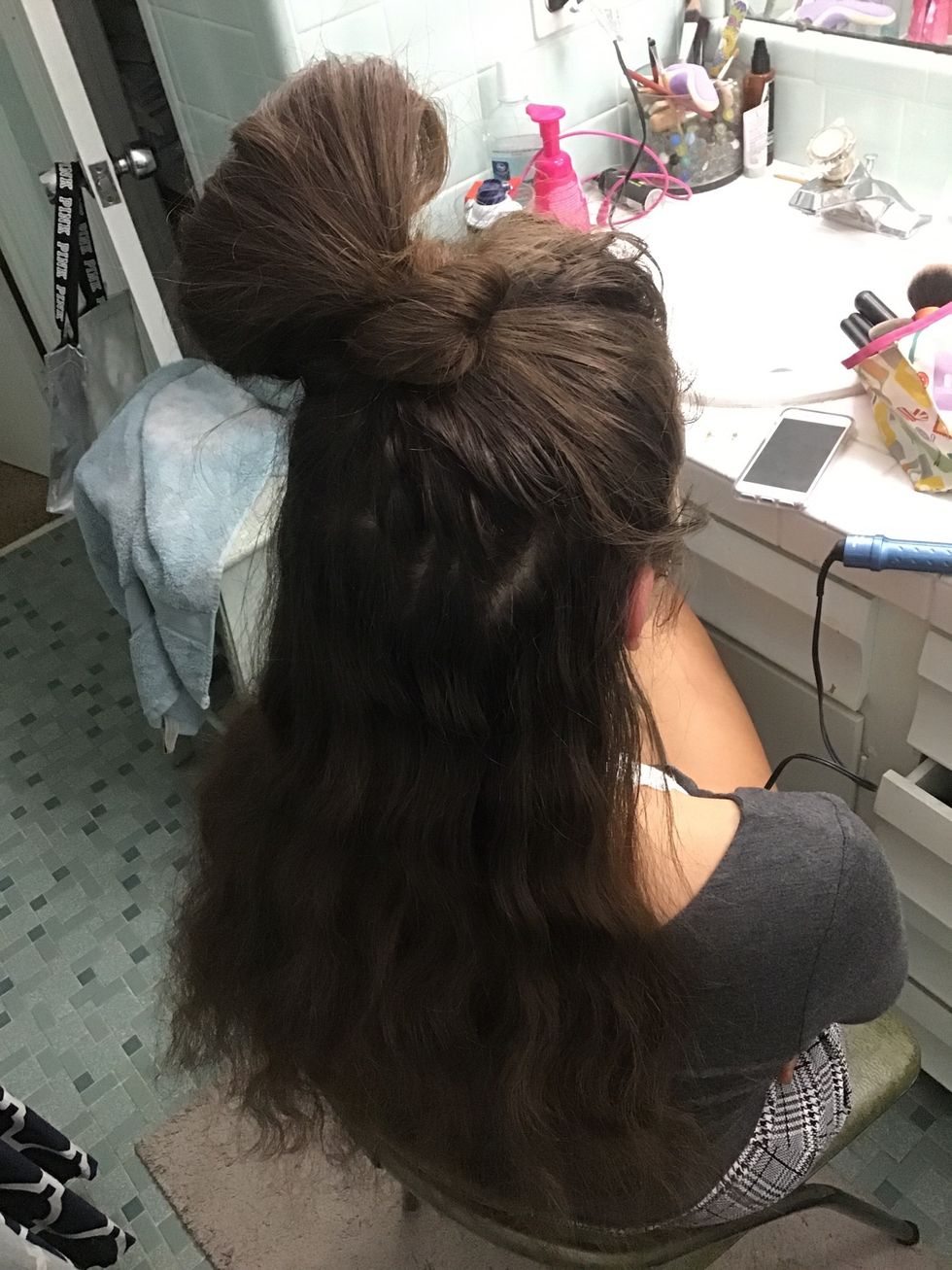 Put some of the hair up