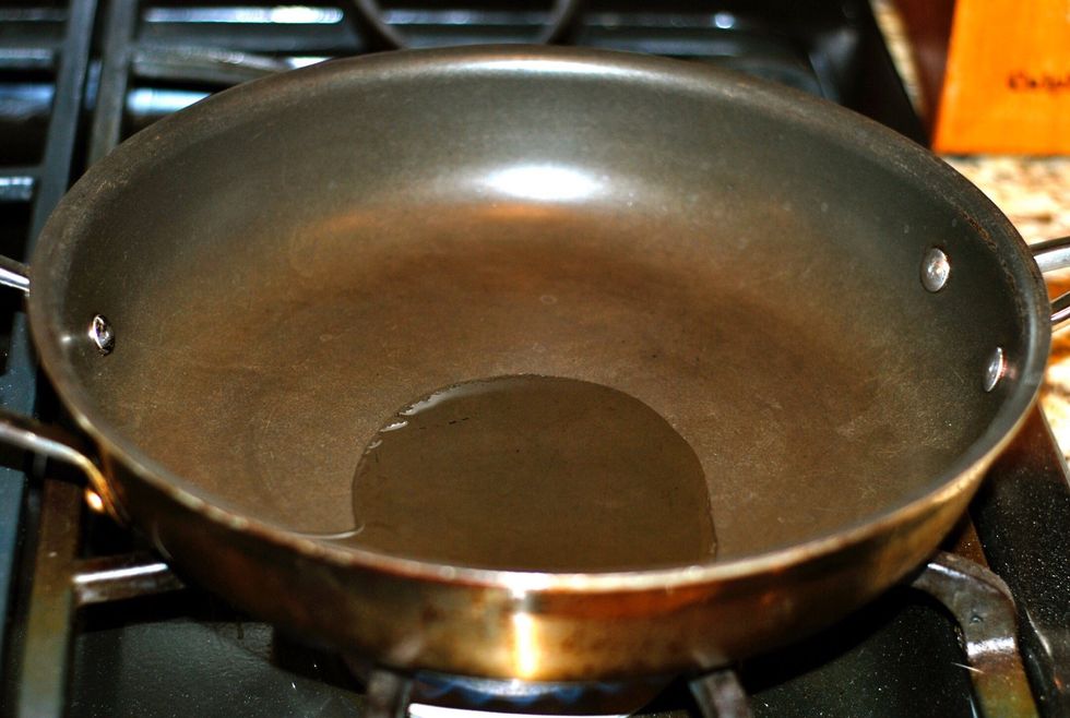 Put some oil in a pan