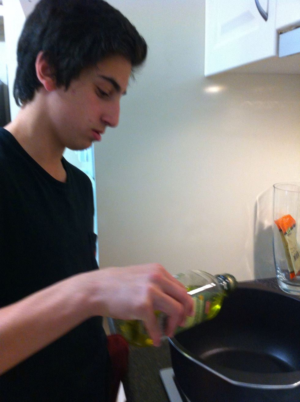 Put some olive oil to start off
