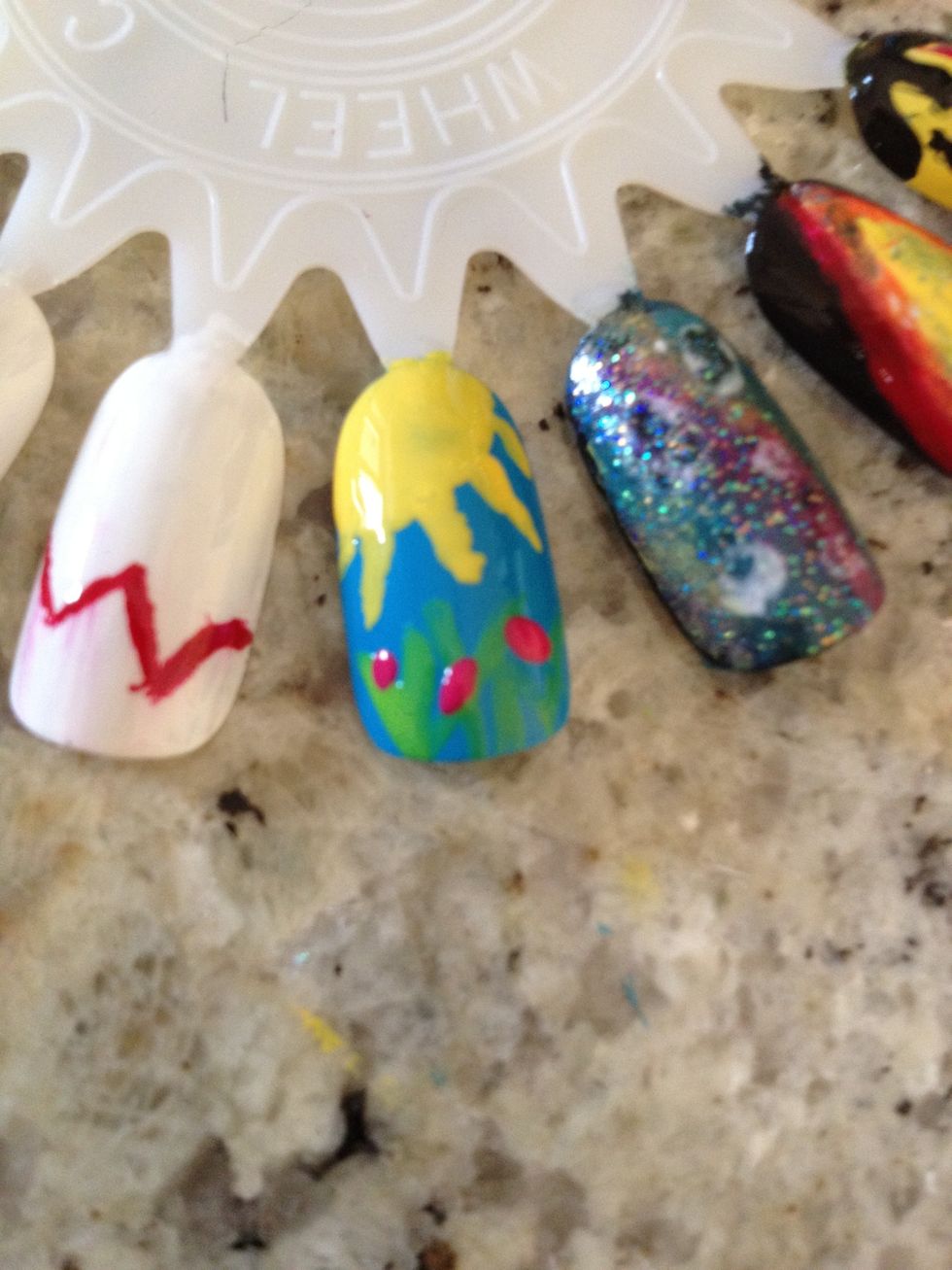 Put some pink (or any other color) dots in the grass to represent flowers