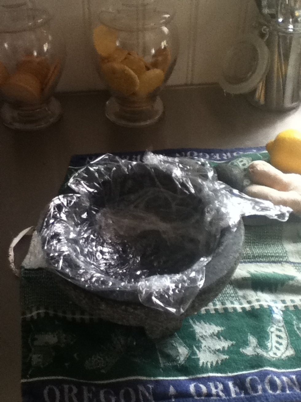 Put some plastic foil on your mortar