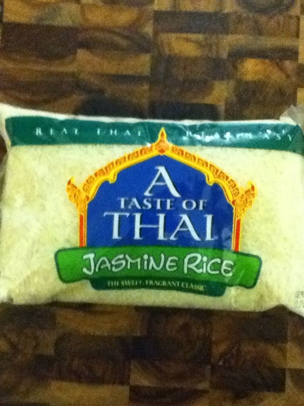 Put some rice on to cook. You're gonna want lots, trust me on this. If you know how to cook sticky rice, then let it rip for this meal. Otherwise, jasmine is gold here.