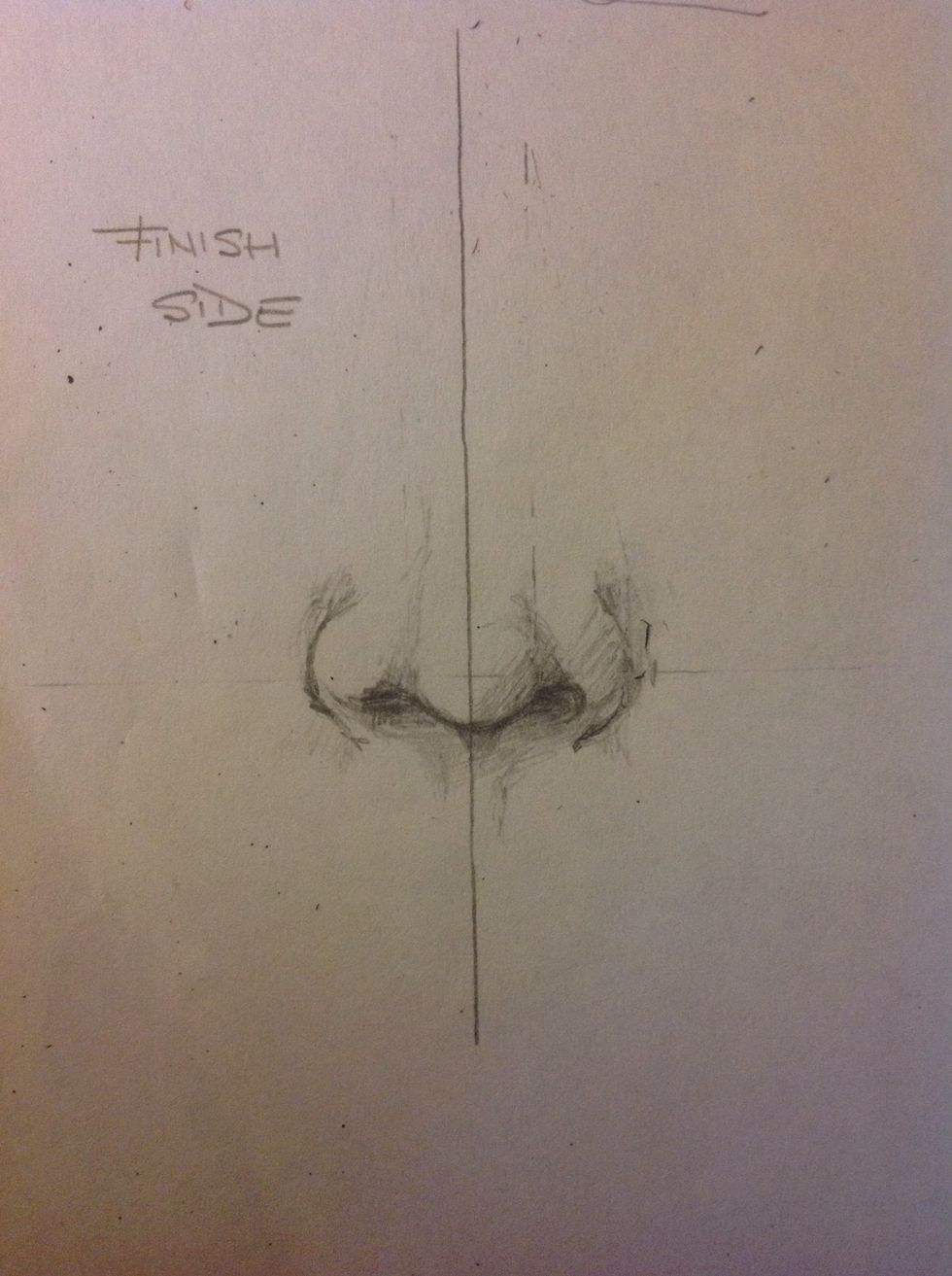 Put some shadows on the fin of the nose and around them too. It's important to see where the light comes from in the draw to make this shadows.