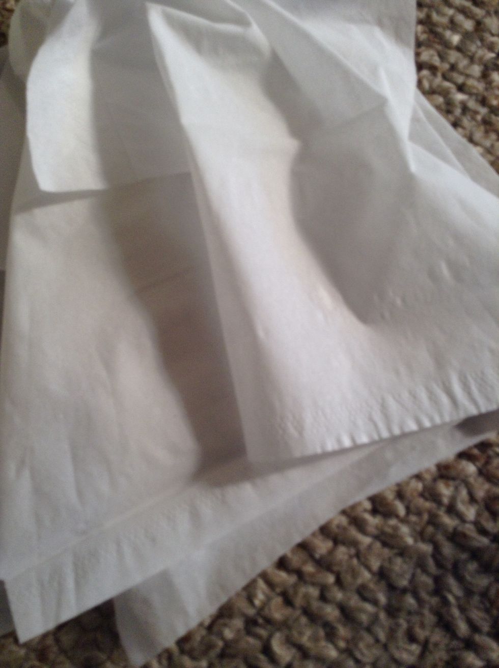 Put some tissues down