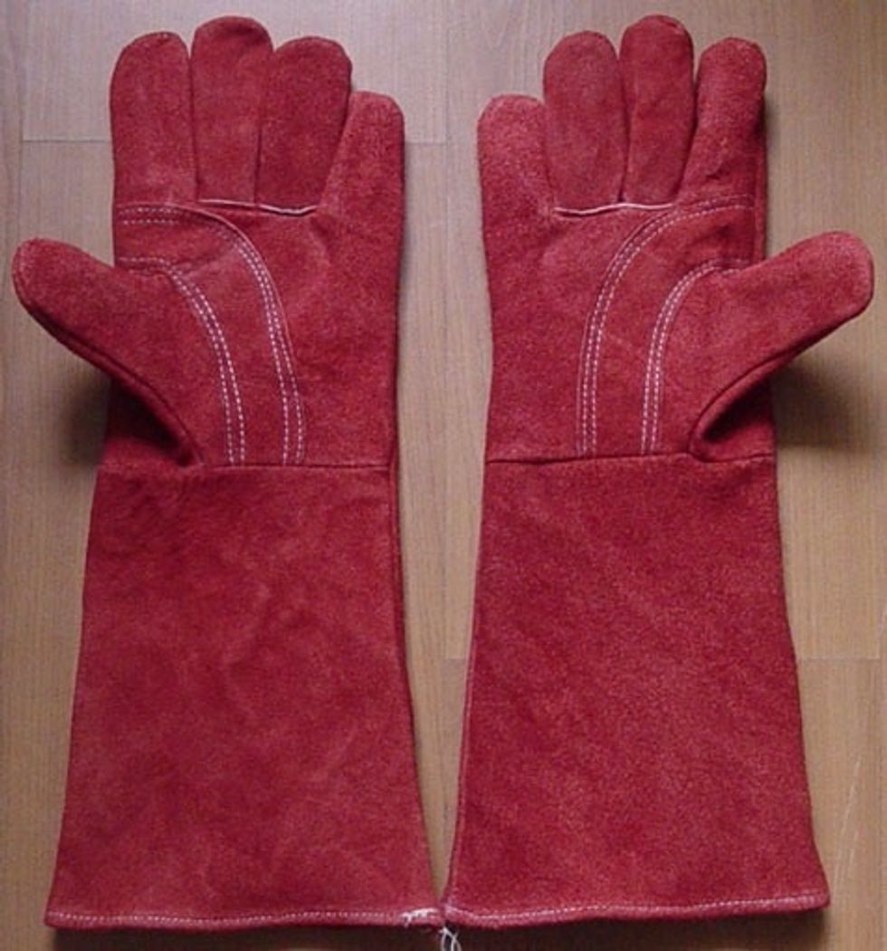 Put some welding gloves on or at least thick leather gloves