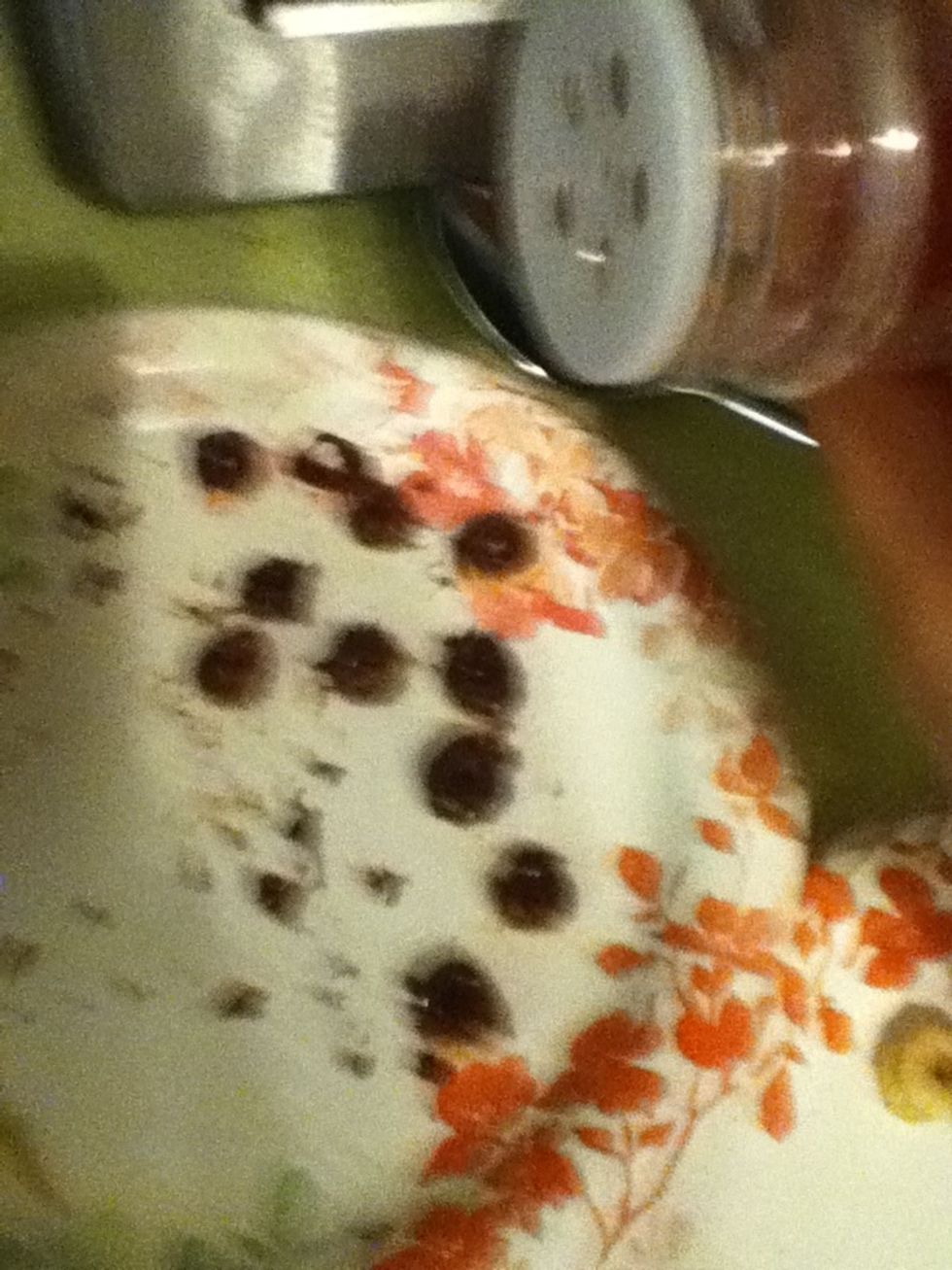 Put sprinkles on chocolate side.