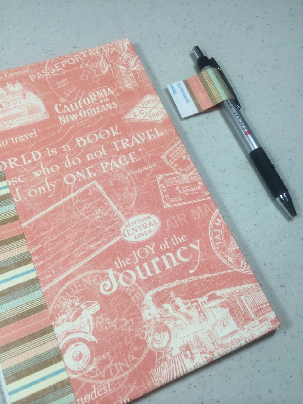 Put strong adhesive tape like Scor-Tape on both sides of the pen holder paper.