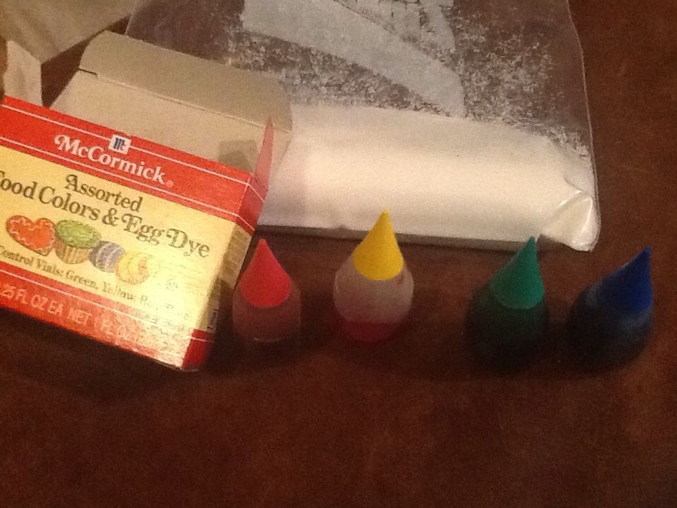Put sugar in Baggie.