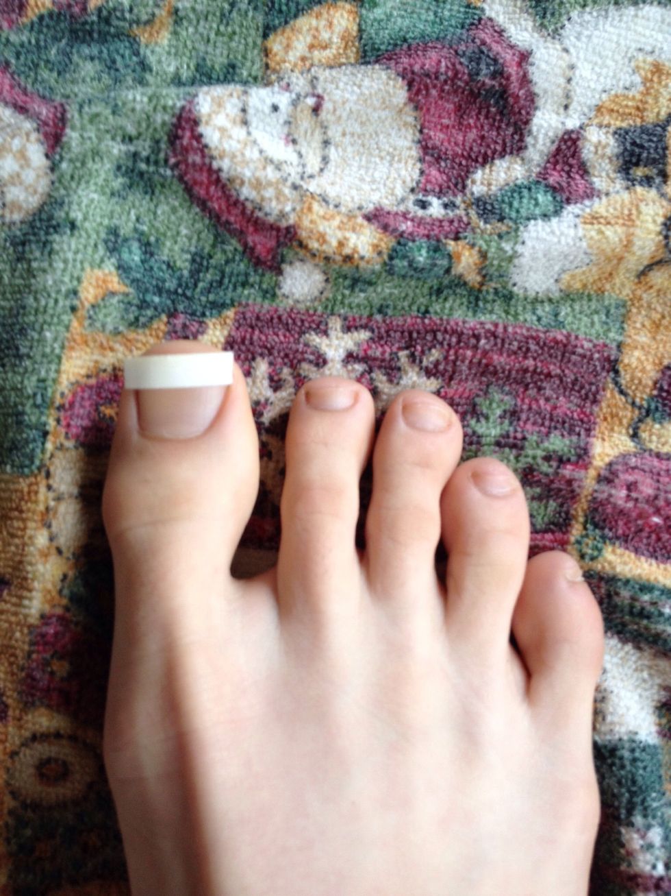 Put tape on maximum half of your nail.\ud83d\udc90