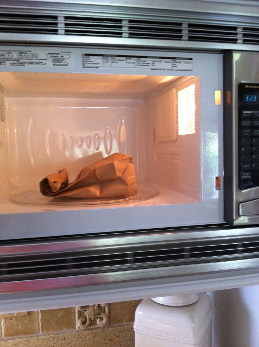 put the bag in the microwave..