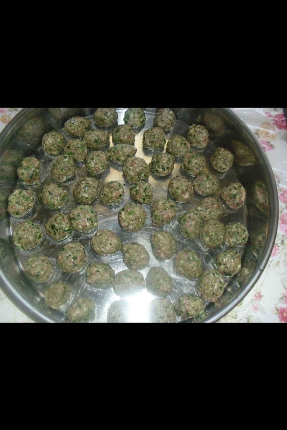 Put the balls inside the oven to be well done .