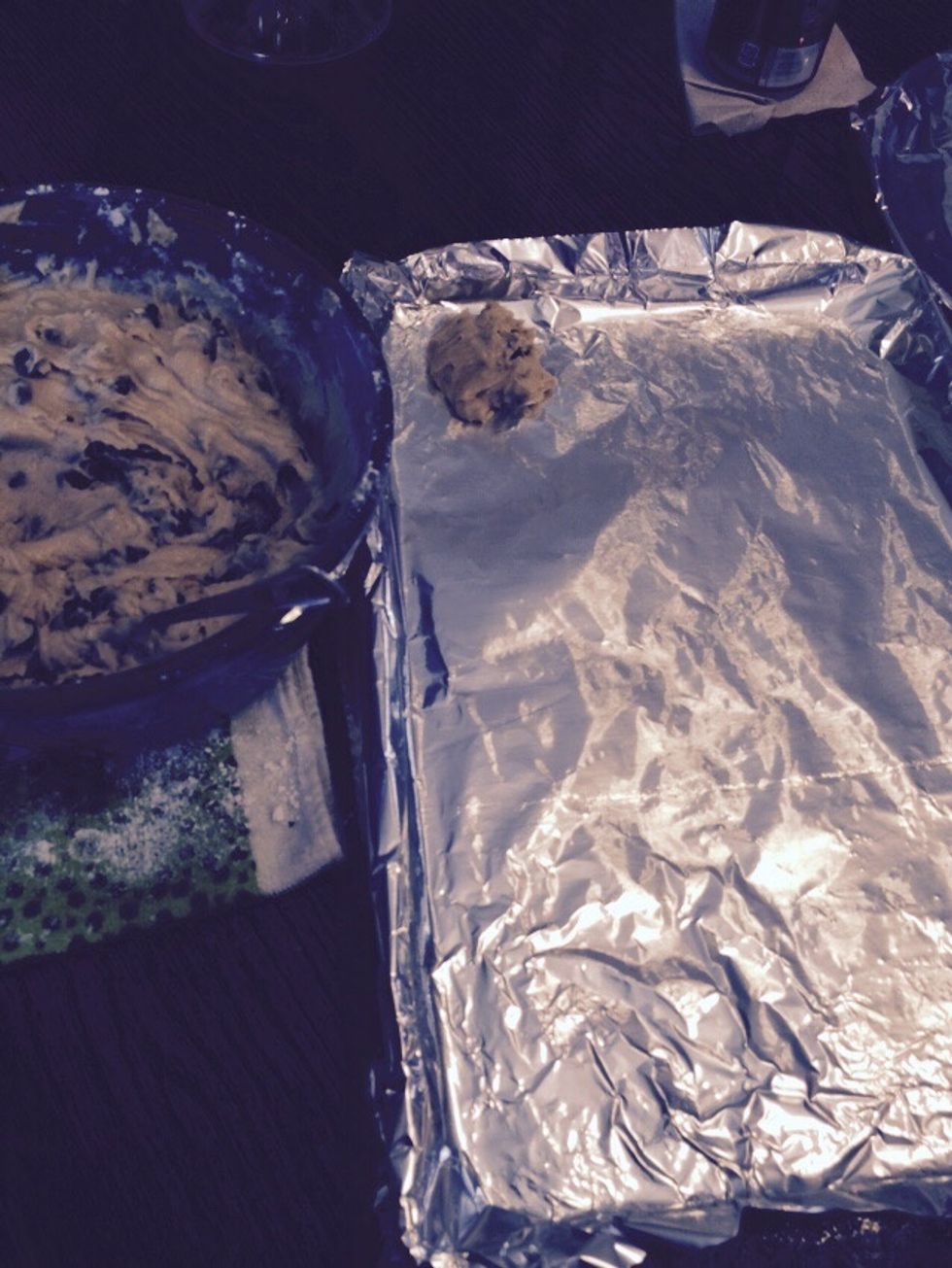 Put the batter on a pan