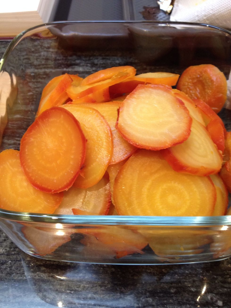 Put the beets in a glass or ceramic bowl.