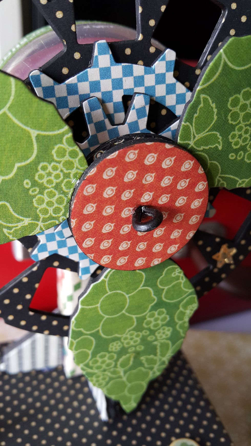 Put the black wire through and fix it