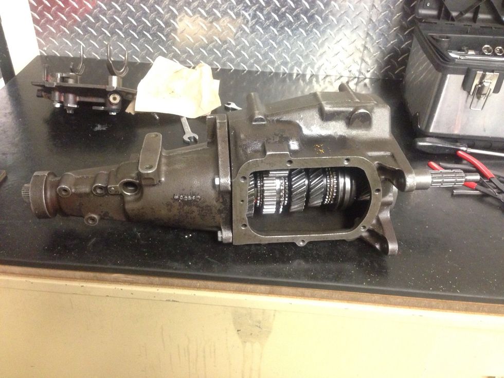 Put the bolts on the tran case