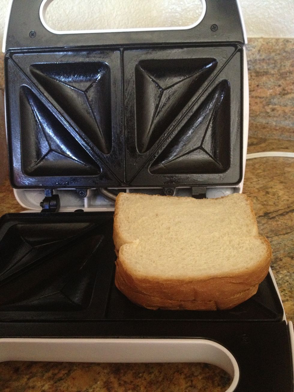 put the bread inbetween the squares