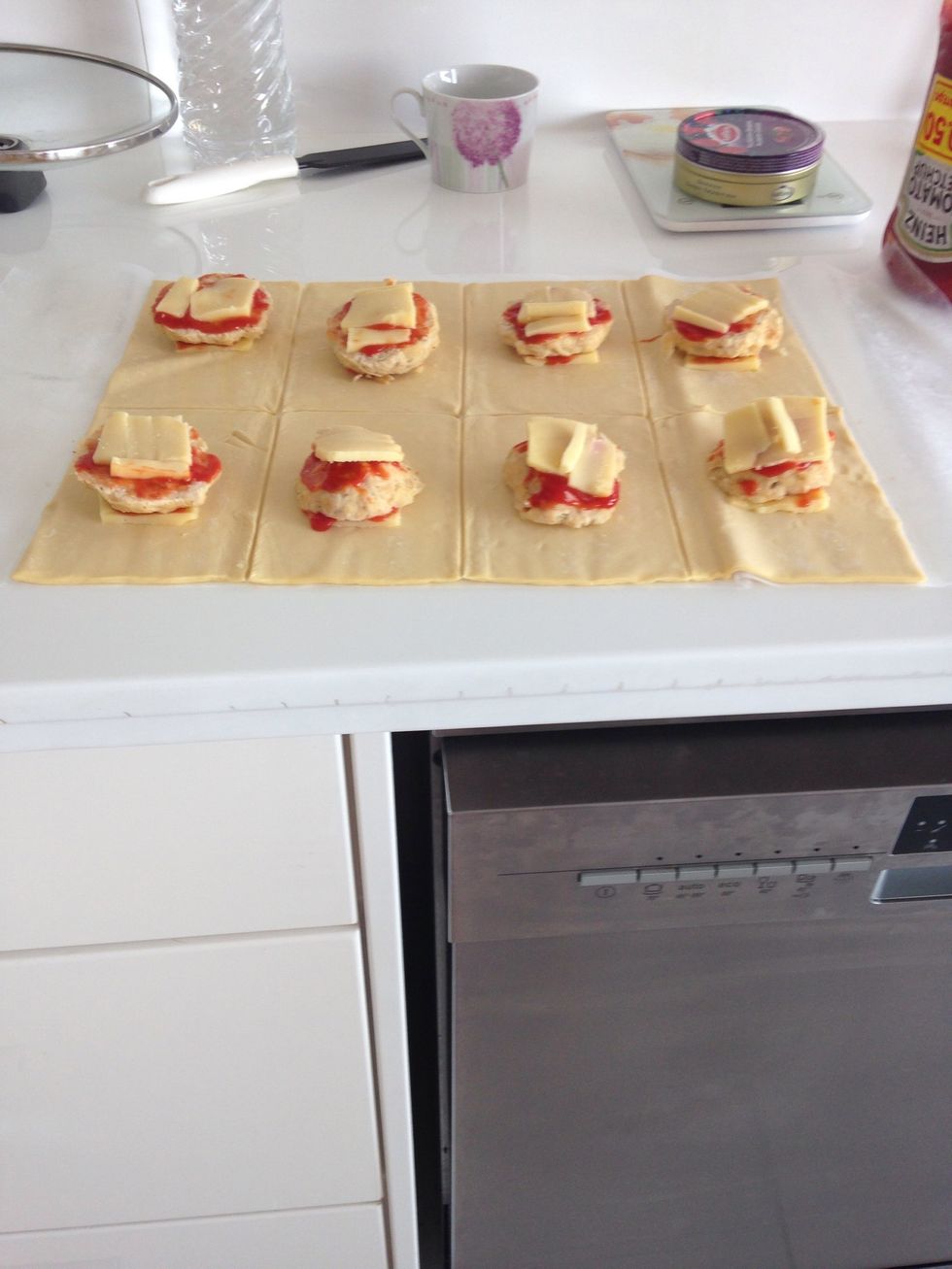 Put the cheese on the cutlet