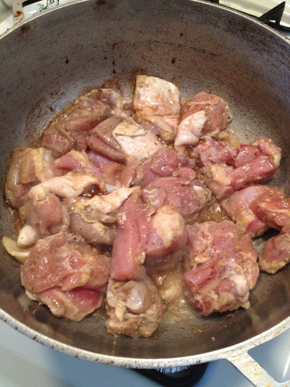 Put the chicken in 1 layer as I did and do not move. Let the chicken fry and get browned
