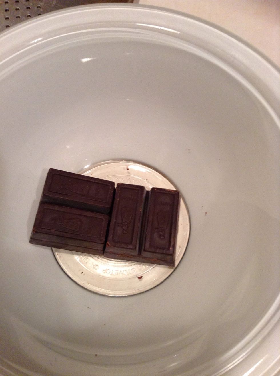 Put the chocolate in a small bowl.