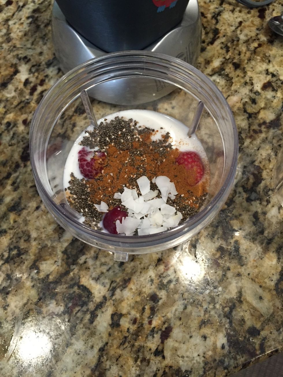 Put the coconut flakes in too