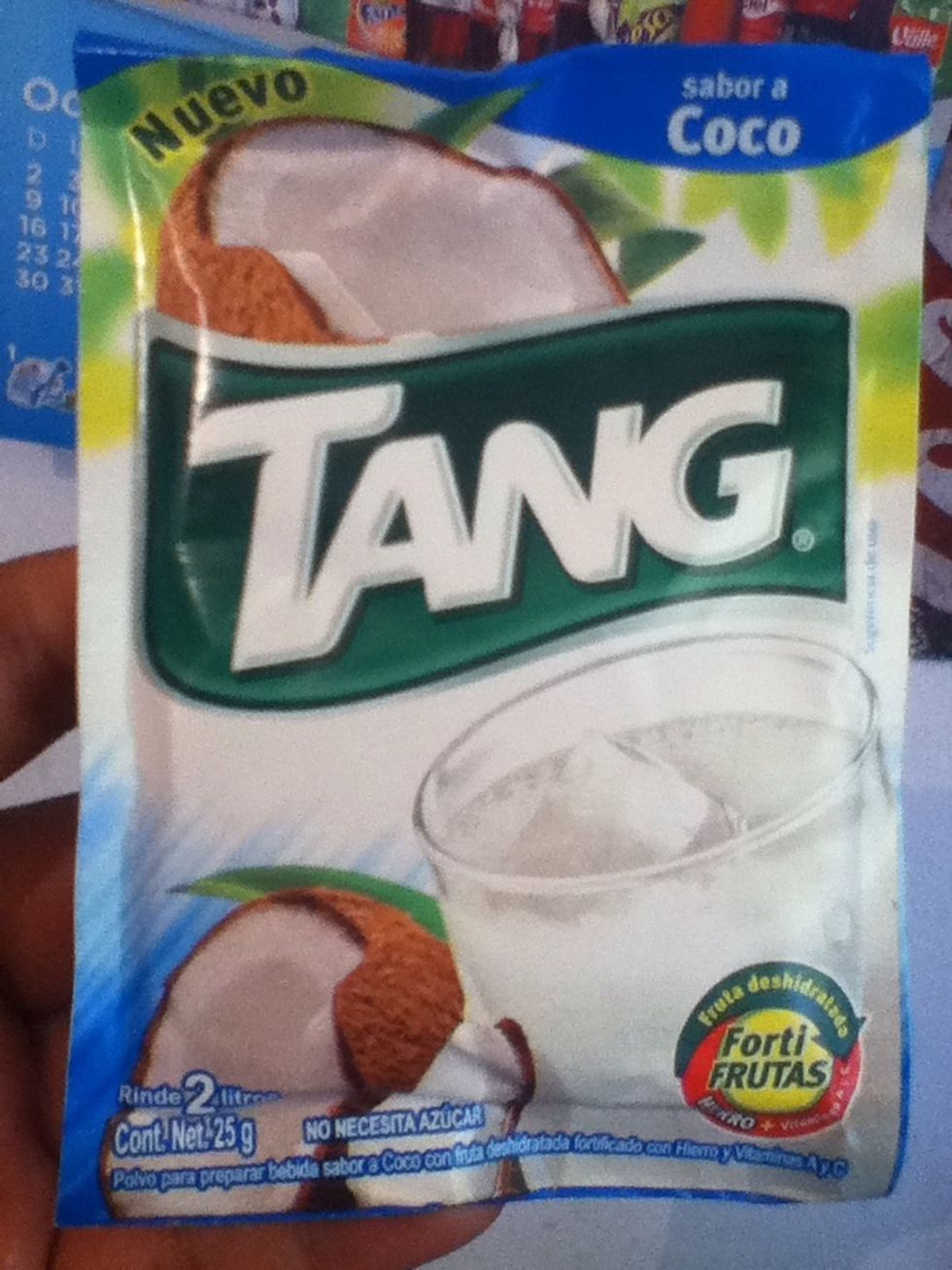 Put the coconut flavoring powder into the jar