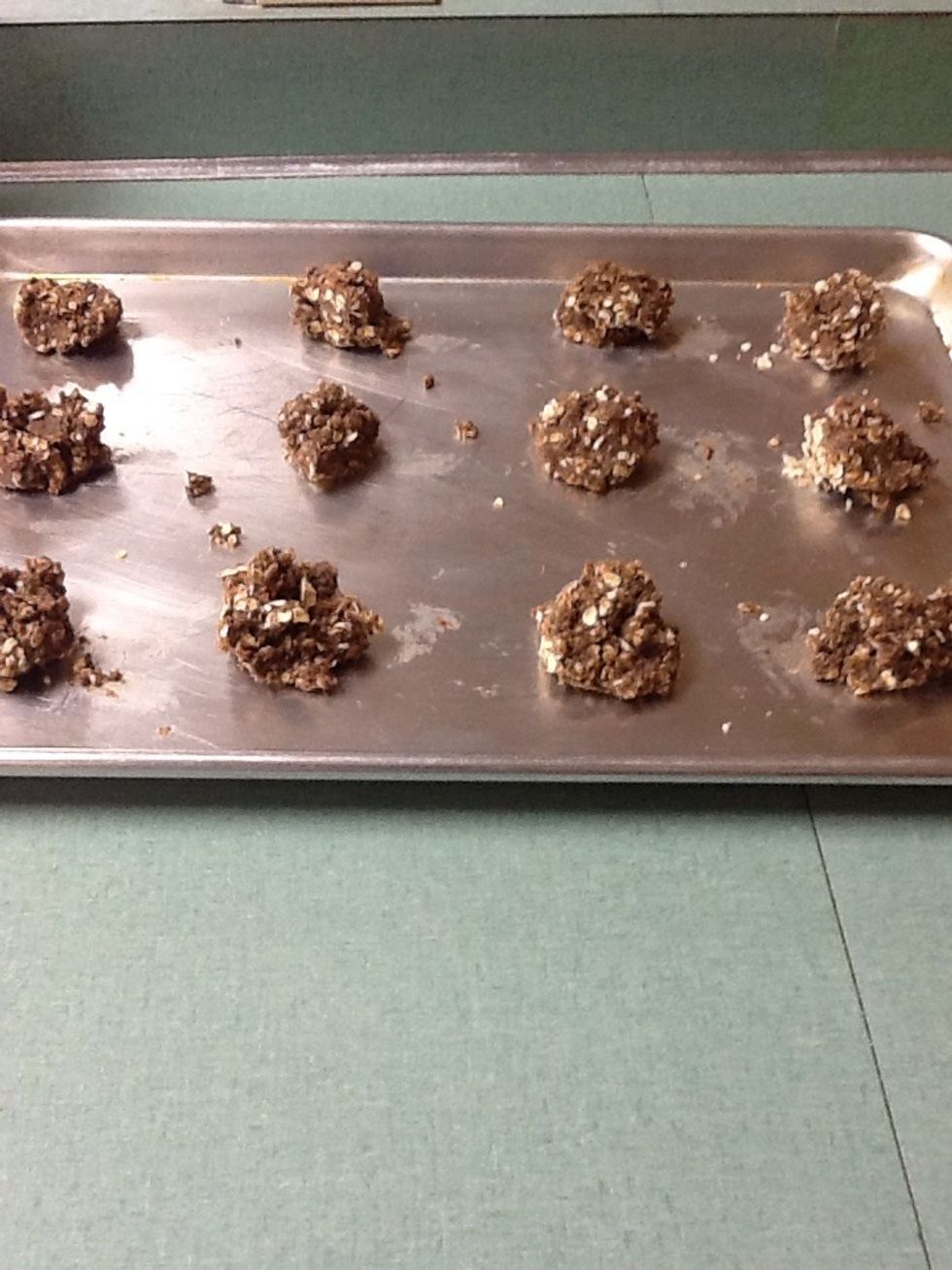 Put the cookies on a cookie sheet