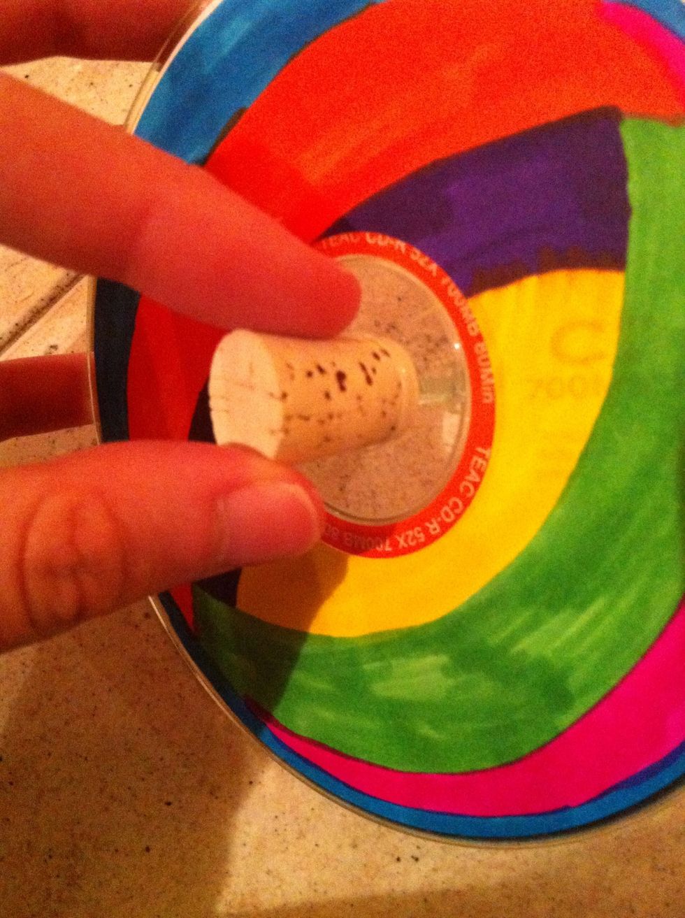 Put the cork in the CD hole!(: