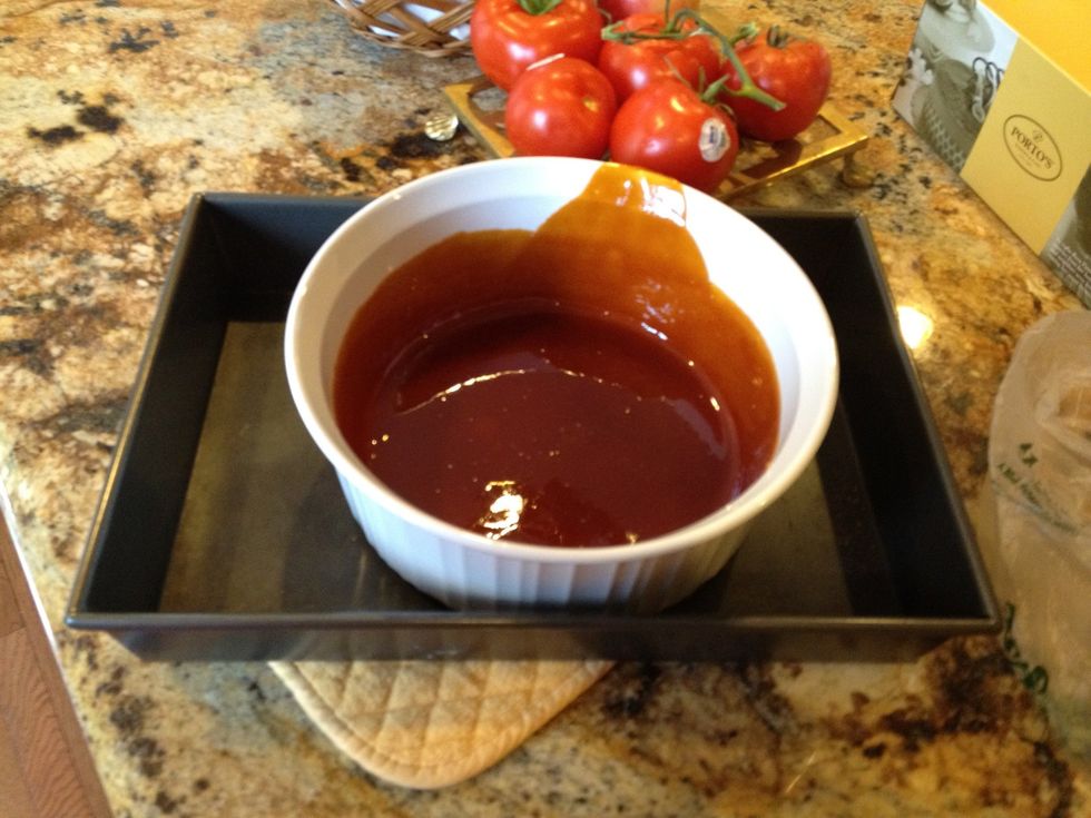 Put the dish in a roast pan