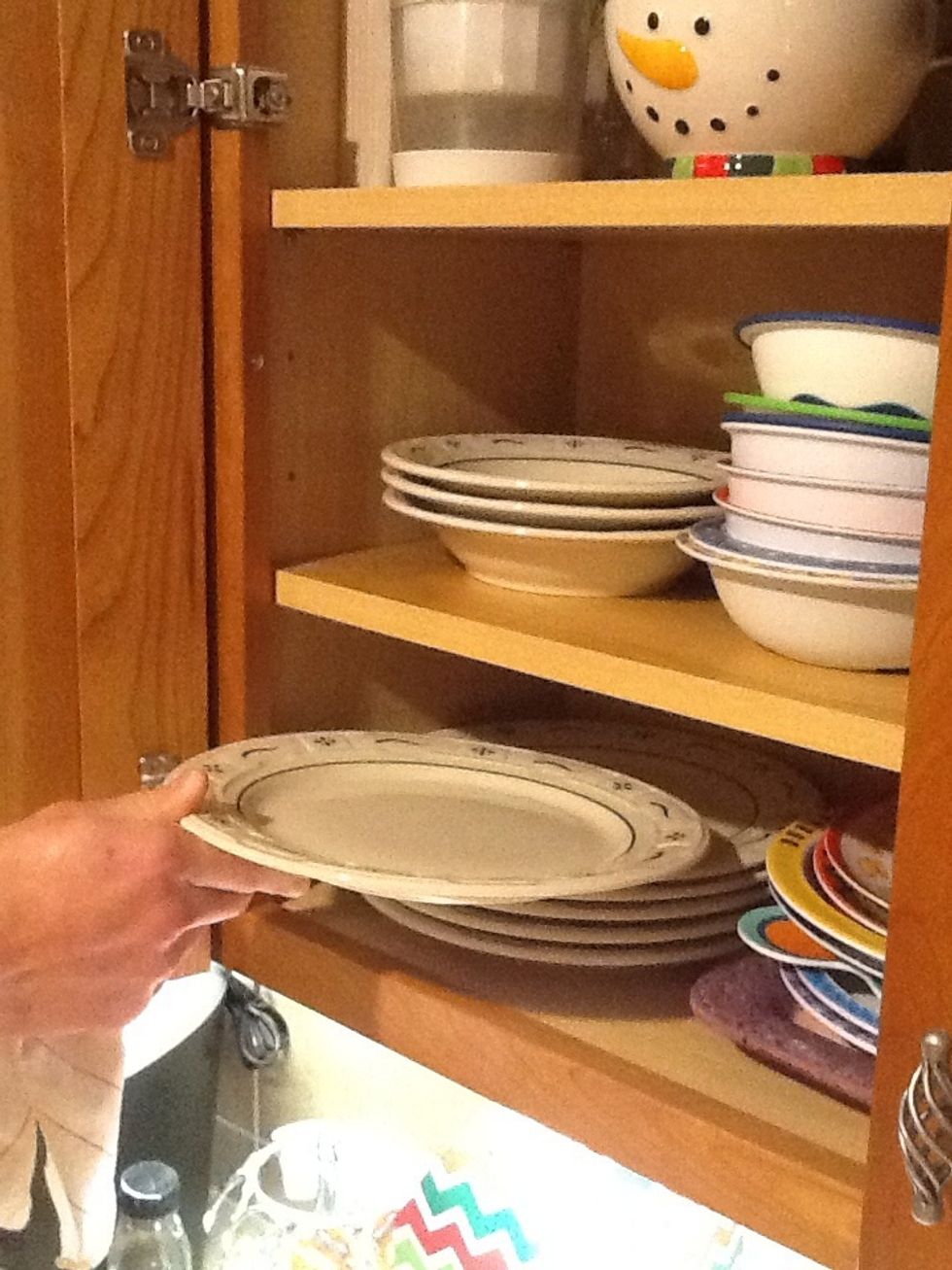 Put the dishes away.