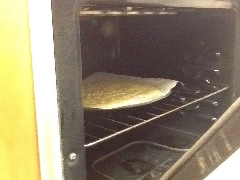Put the dough into the oven for 10-15 minutes >:/