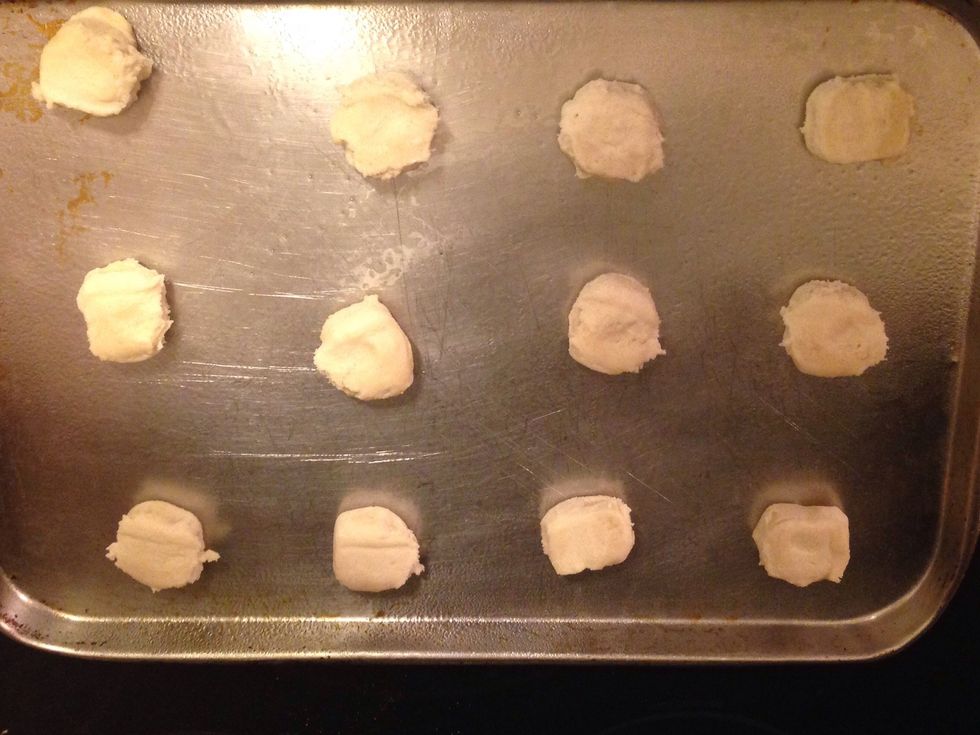 Put the dough on the pan