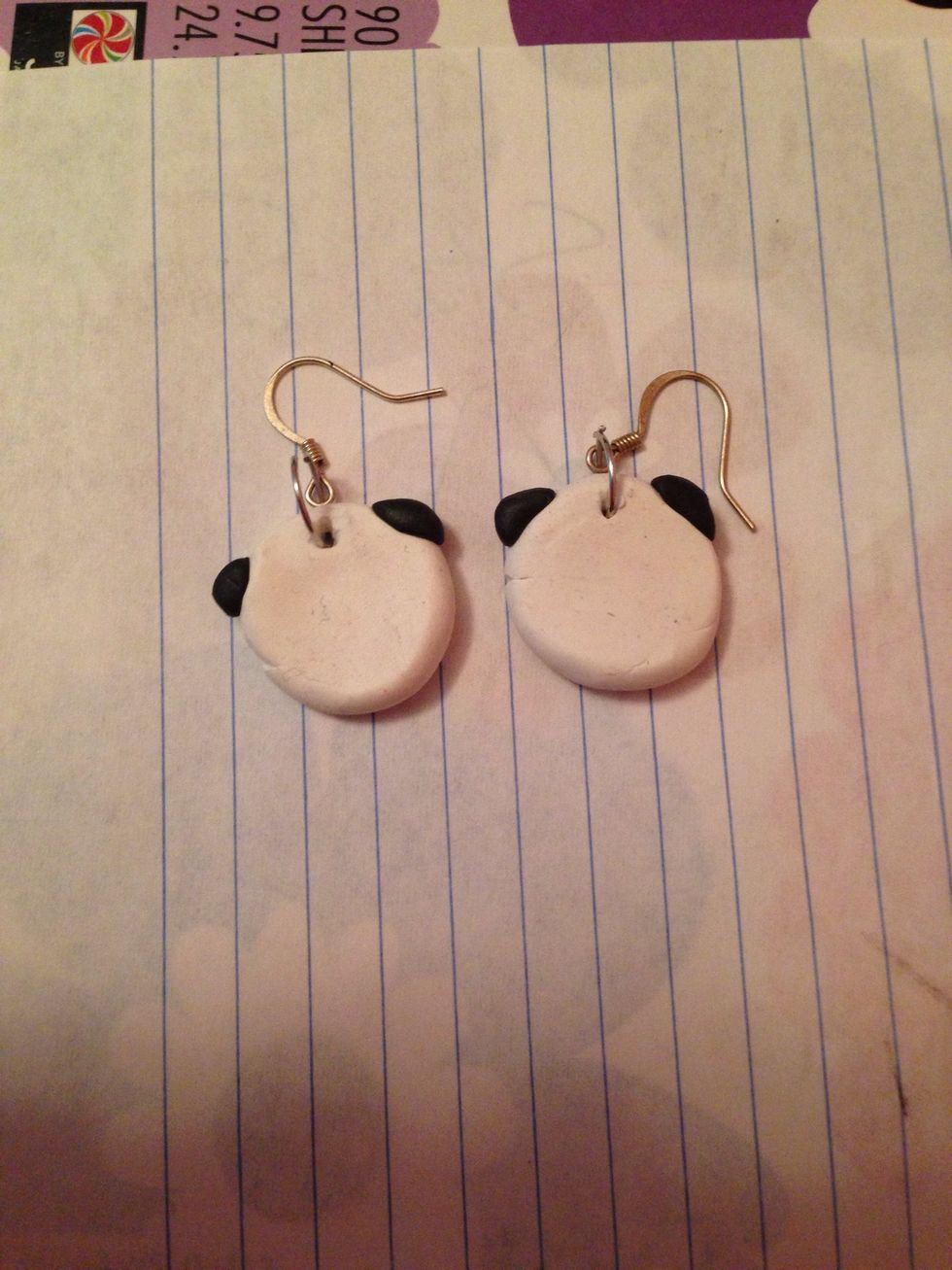 Put the earring piece on BEFORE u bake