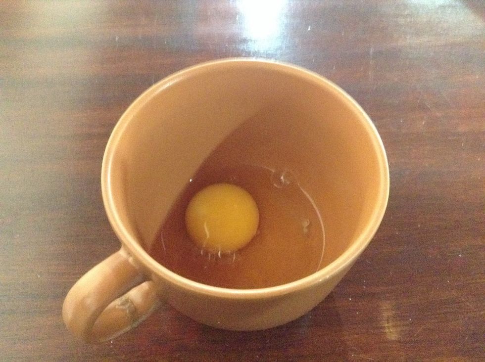 Put the egg and mix it