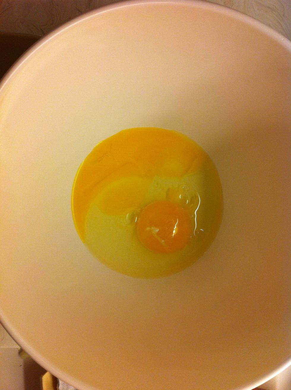 Put the eggs in a bowl and beat them