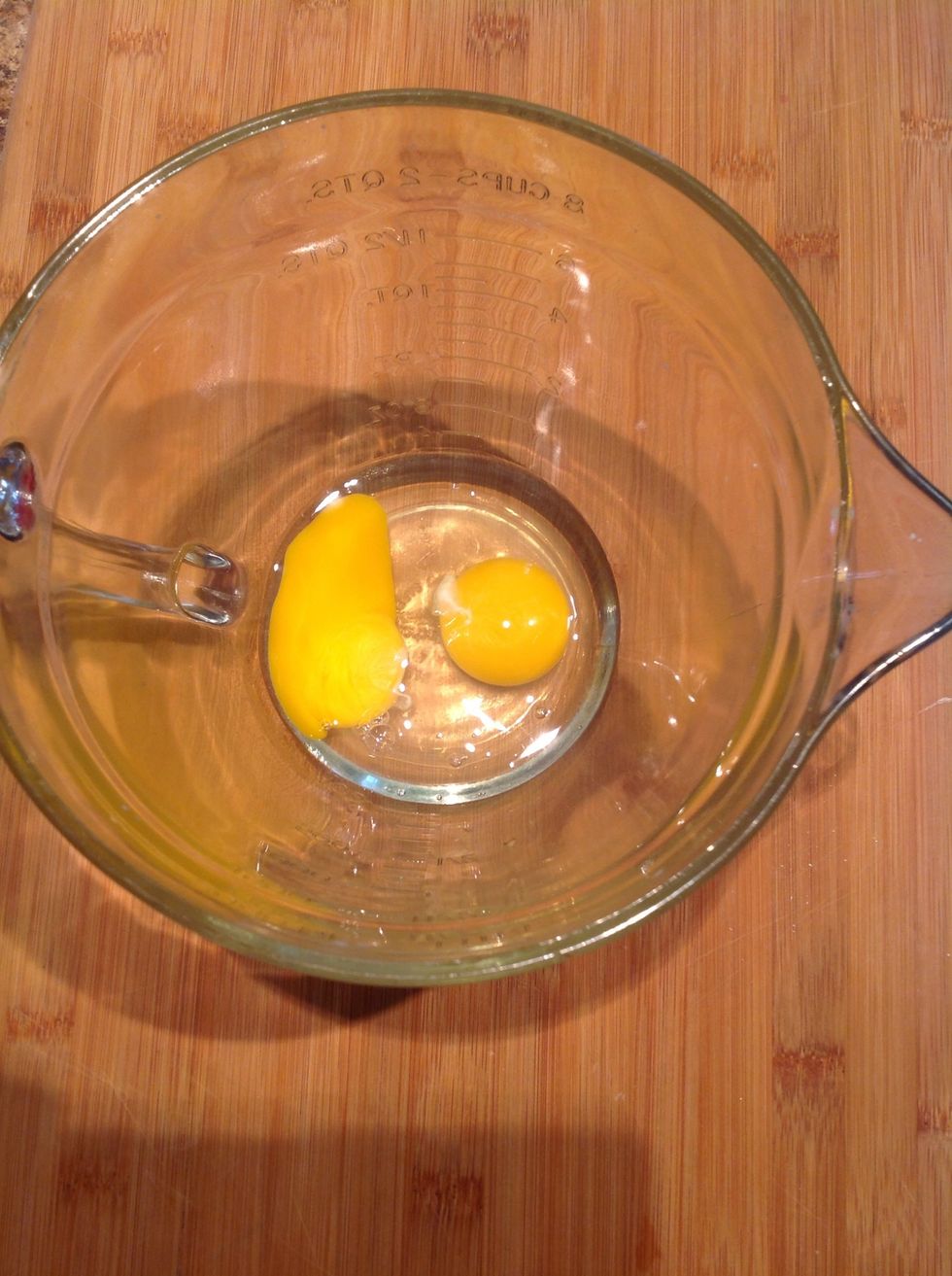 Put the eggs in a bowl