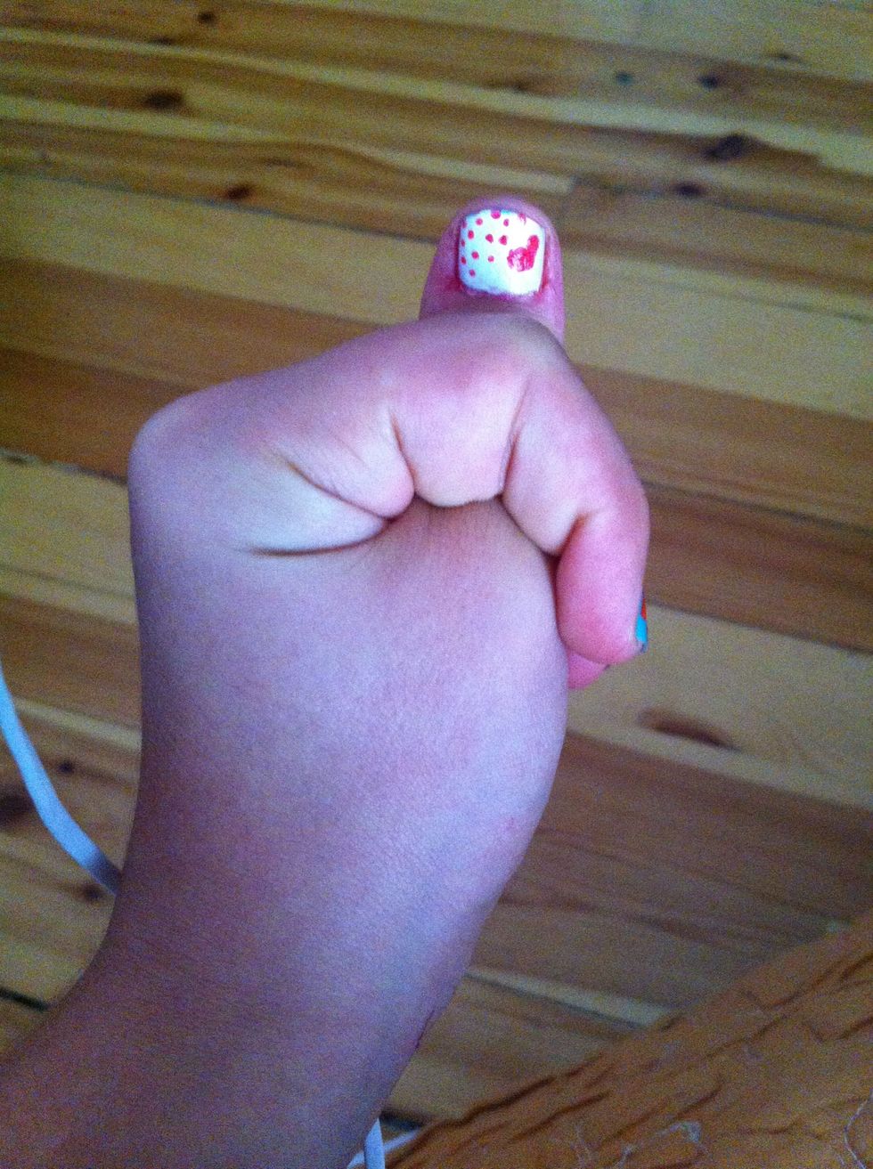 Put the finger B,on top of the finger A