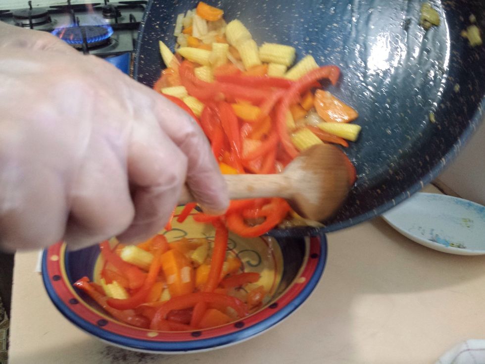 Put the finished in a bowl.