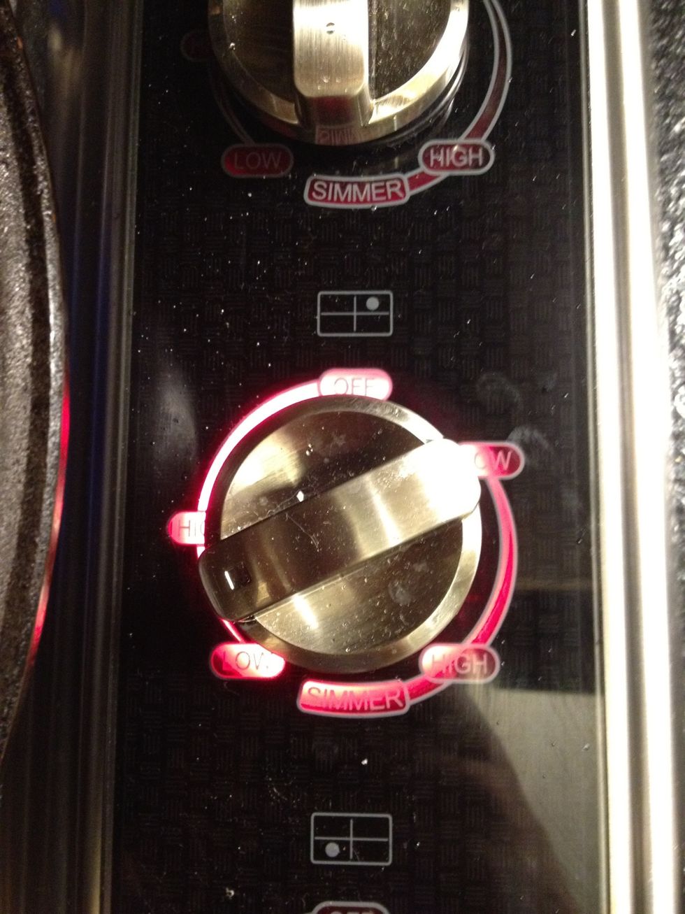 Put the fire on medium heat