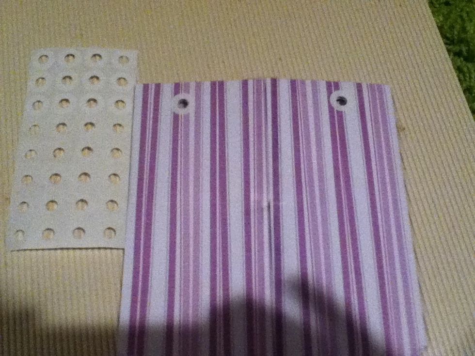 Put the four reinforcement labels on either side of each hole.