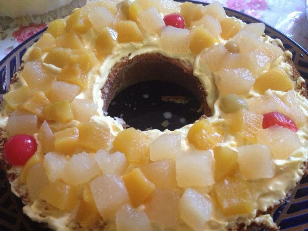 Put the fruit over it
